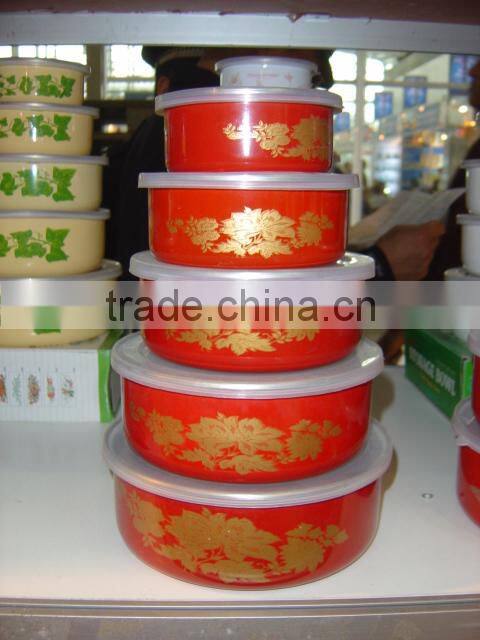 enamel storage bowl mixing bowl salad bowl food container