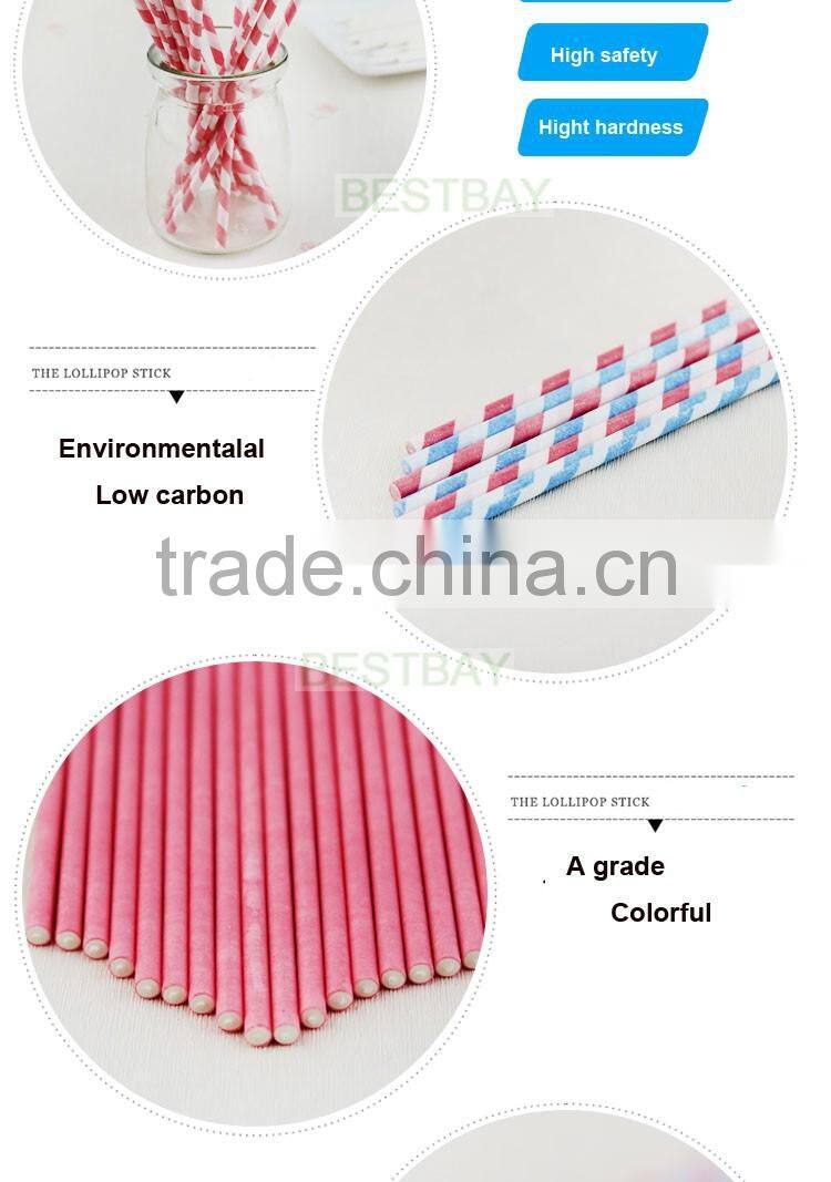 Cookies paper stick,food grade clear lolly paper stick ,customized lollipop stick