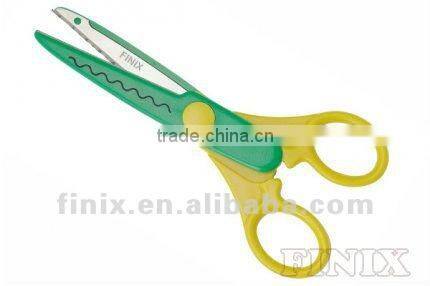 Safety Double-Colored Plastic Grip Craft Scissors