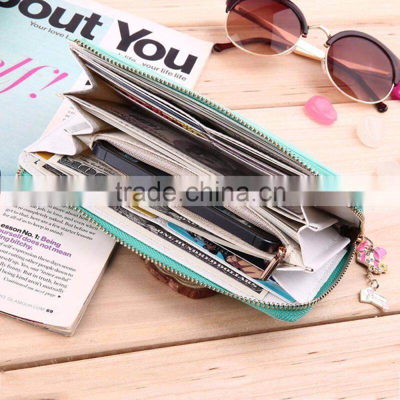 Brand Women Wallet Carteira Feminina PU Leather Card Purse Female Carteras Mujer Monederos Long Zip Wallet Money Bag Billeteras