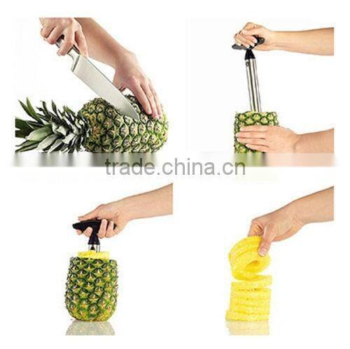 2016 New hot Stainless Steel Fruit Pineapple Peeler Corer Slicer Cutter