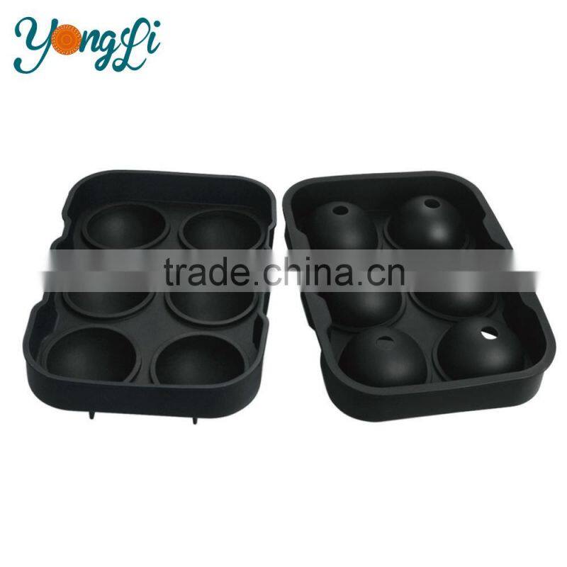 Amazon Hot Selling Ice Round Sphere Ball Molds Food Grade Silicone Ice Ball Maker/Mold