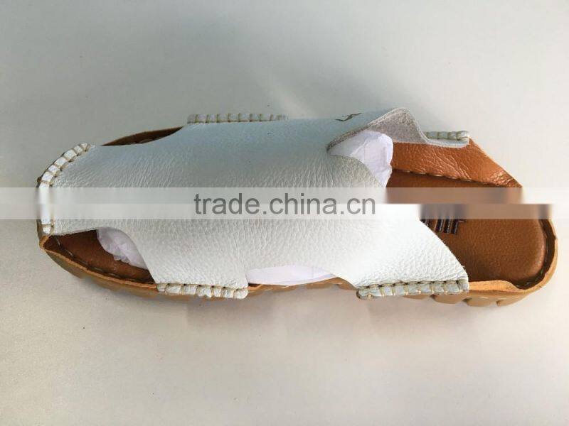 2016 white custom new designs flat sandals