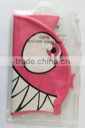 Fashion silicone children swimming goggles and caps