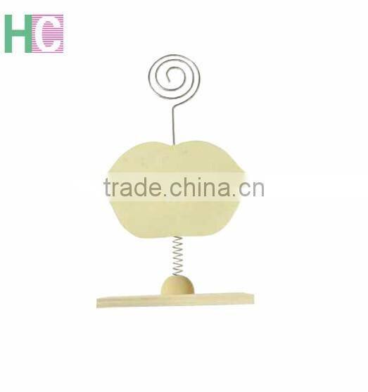 customized Metal with wooden base memo clip type