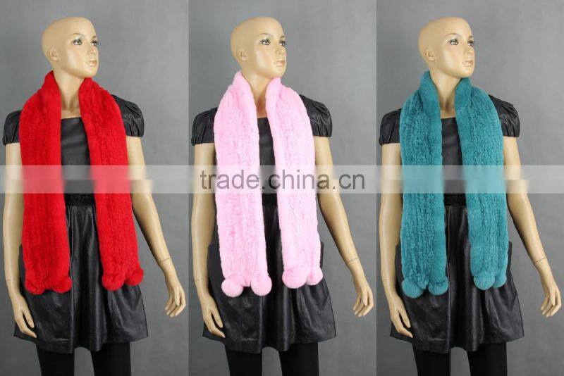 High Quality Knitted Rex-Rabbit Scarf