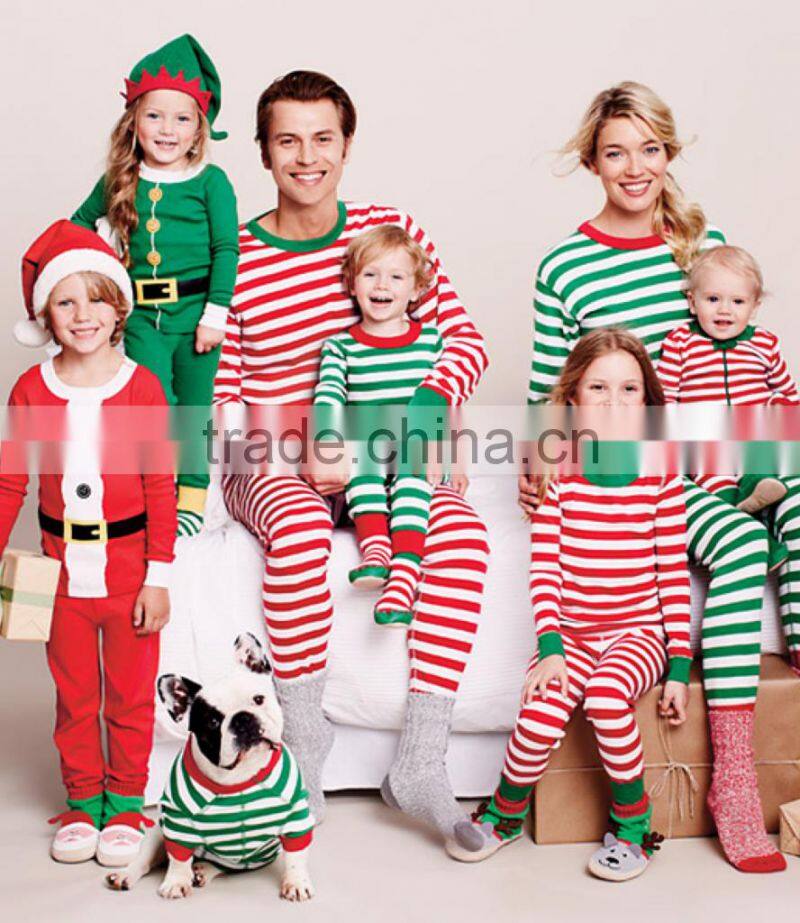 Christmas Striped Pajamas with Top Quality