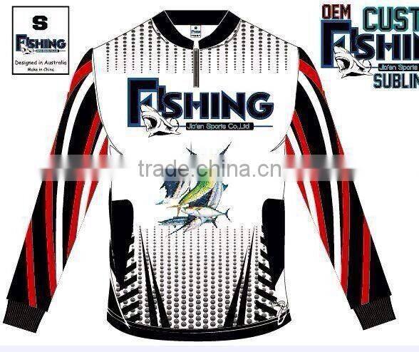 Hongen apparel custom sublimated fishing jerseys ,fishing polo shirts