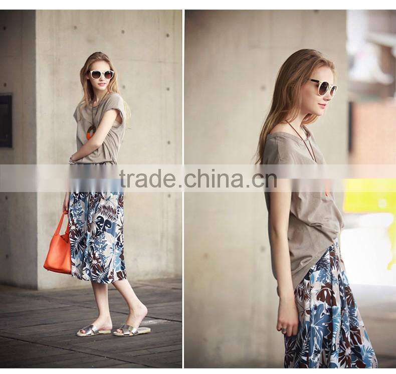 100% cotton blouses designs fat ladies big size womens top blank t-shirt printing blouses for women