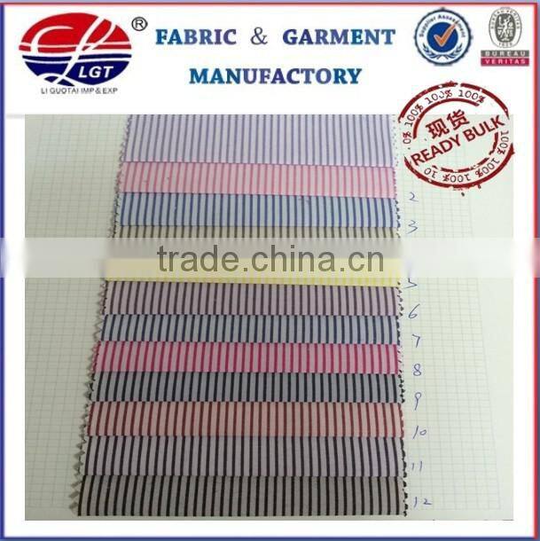 2015 spring 65%Spun Poly 35%Combed Cotton Stripe Shirt Fabric