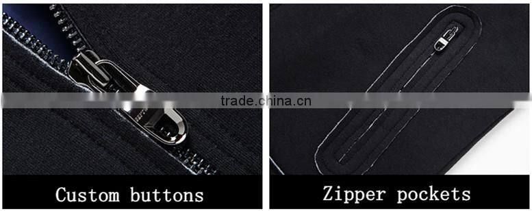 color block fleece men's jacket full zipper up bomber jacket for man