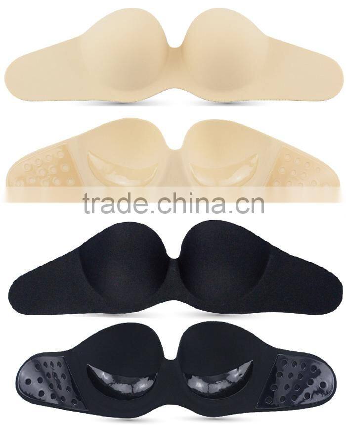 heated sexy double push up silicone bra