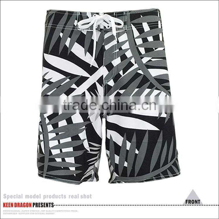 Hot sale beach shorts with a side pocket custom mens swimwear