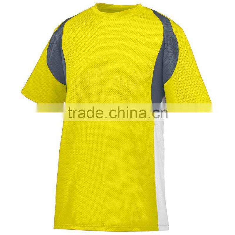 Quick Dry Youth Quasar Jersey 92% Polyester 8% Spandex Pinhole Mesh Sport Tee Customize Sport Active Wear Manufacturer