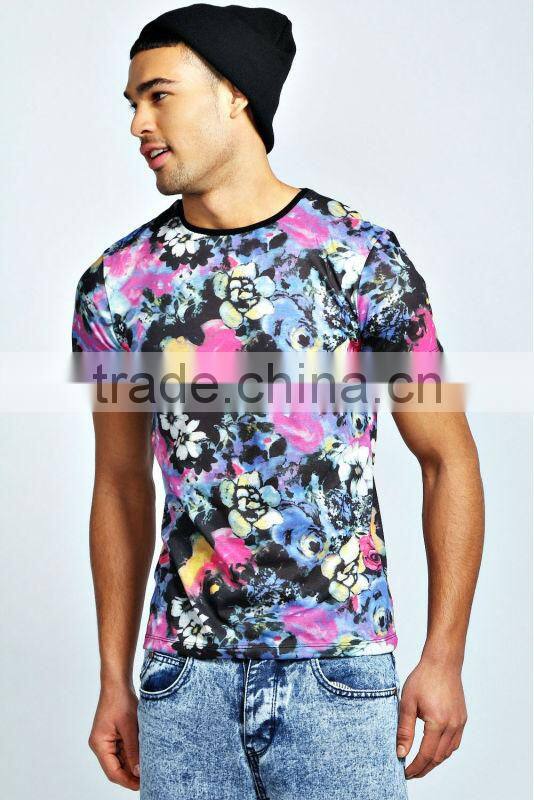 full sublimation printing t-shirt for men,short sleeve,high quality,factory price