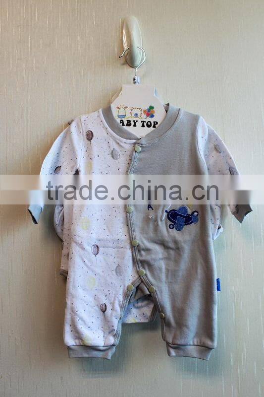 Wholesale Latest Style New Born Baby Clothing Set Winter Long Sleeve Grey 6 Pcs Set With Hanger Package 6TB1-56