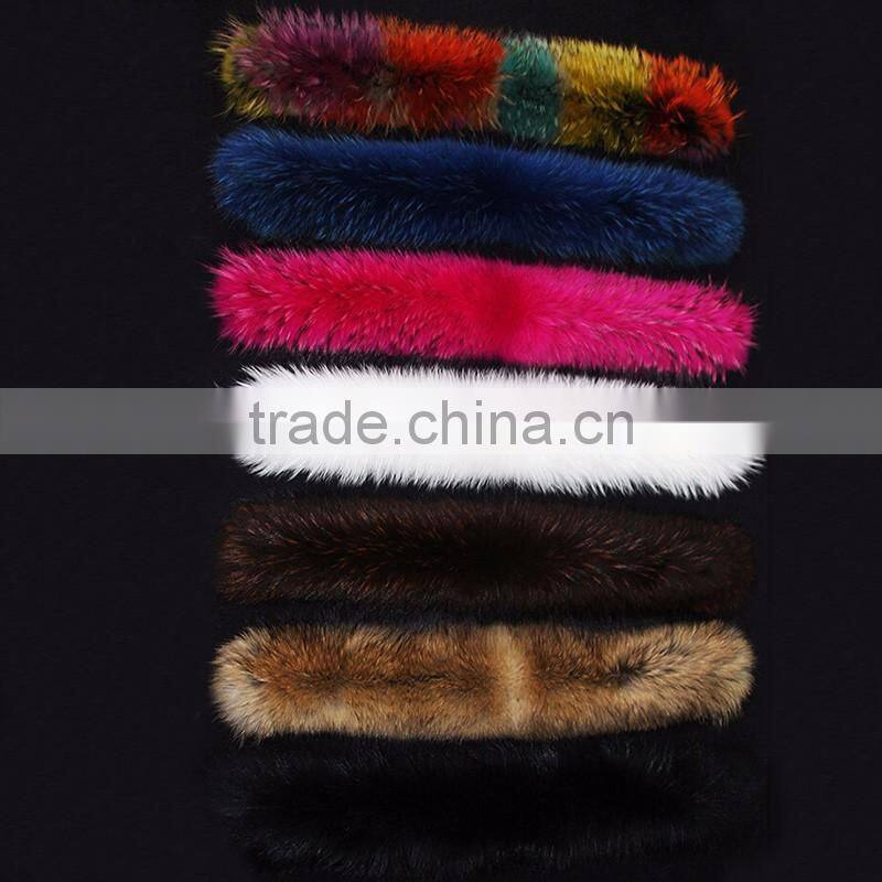 Myfur Women Garment Accessory Genuine Raccoon Fur Hood