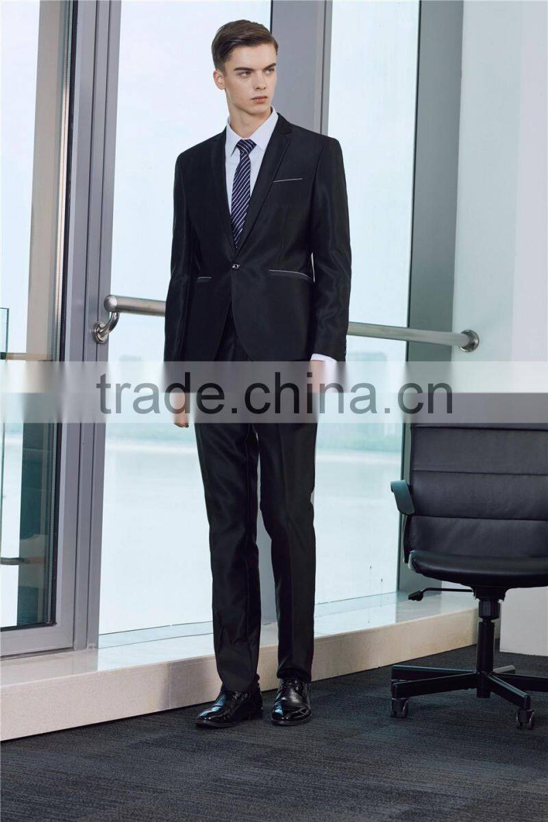 Plus Size Office Man Suits Factory Black Formal Business Men Coat Pant Suit