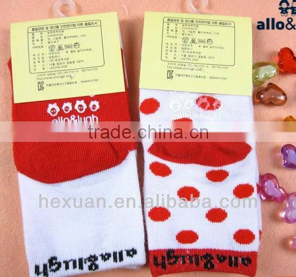 cotton child sock with lace belt