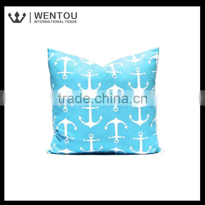 Wholesale Anchors Coastal Turquoise Pillow Cushion Cover