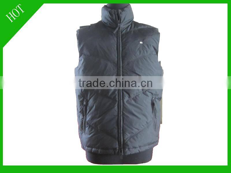 high quality black mens down vest