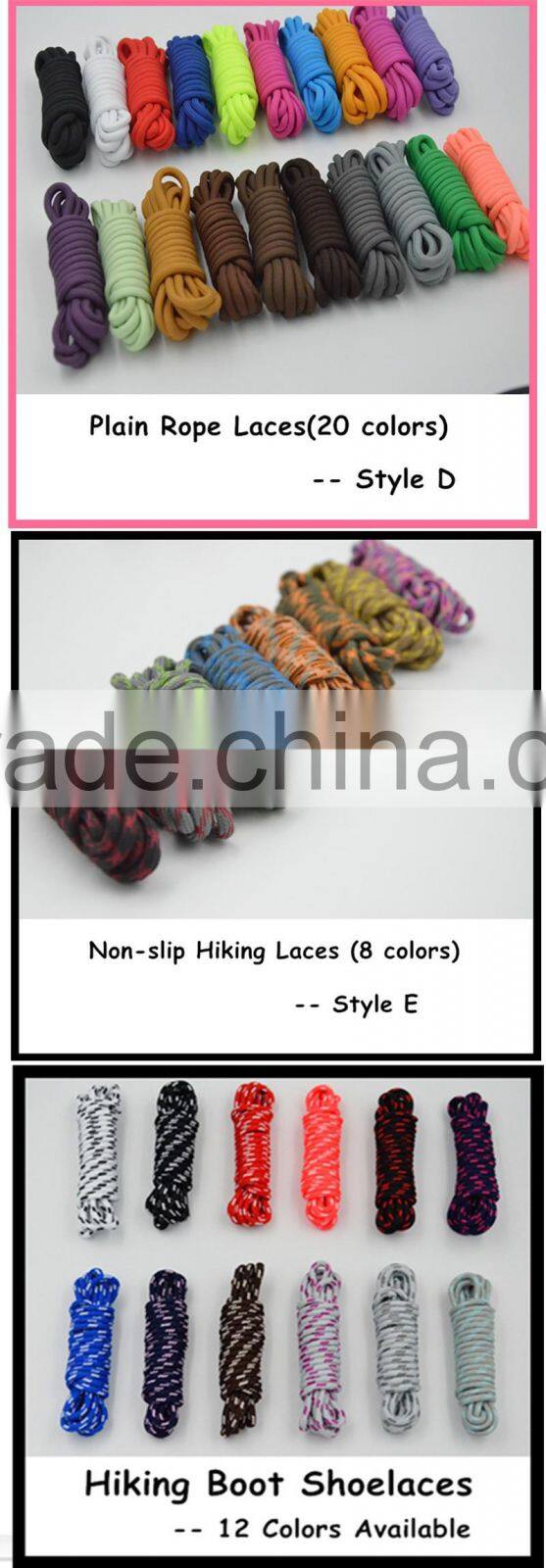Regular Rope Laces~Sneakers Yeezy Laces With Plastic Tips~8 Colors Available