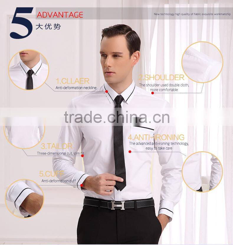 New Design Men's Long Sleeve Business Shirt Of Good Price (DSHM013)
