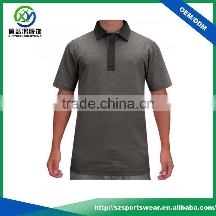 Custom made polyester/Lycra blended material mens dry fit polo shirt