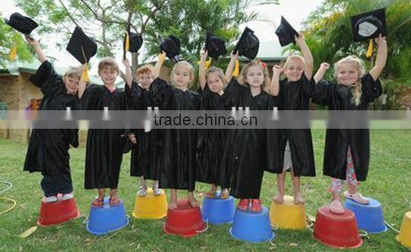 100% polyeater shiny Children's Graduation cap and Gown