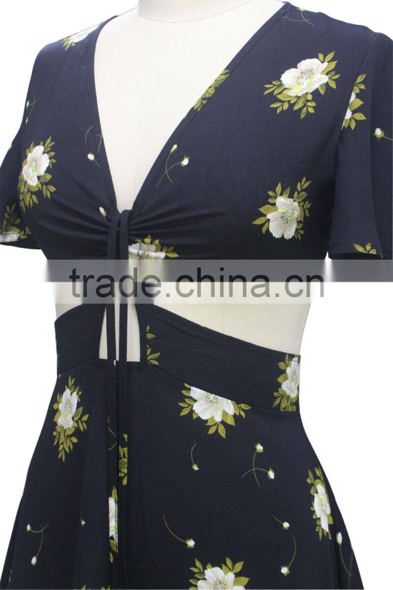 Wholesale Very Hot Women Pretty Multi Color Floral Printed Maxi Dress For Wholesale 2017