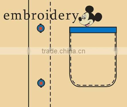 latest fashion design custom embroidery child shirt