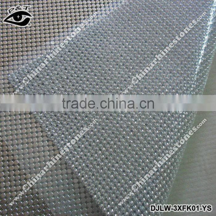 Iron on Square Metal Mesh Trim 3MM Silver for Shoes