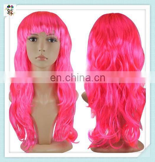 Cheap Colorful Long Wave Carnival Party Costume Synthetic Wigs HPC-0004