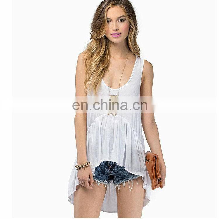 Special hot sell womens stringer tank top with buttons