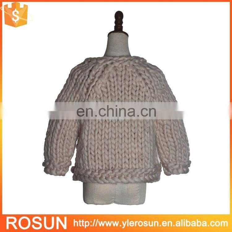 Supplier Soft 100% Wool Handmade Sweater for Babies