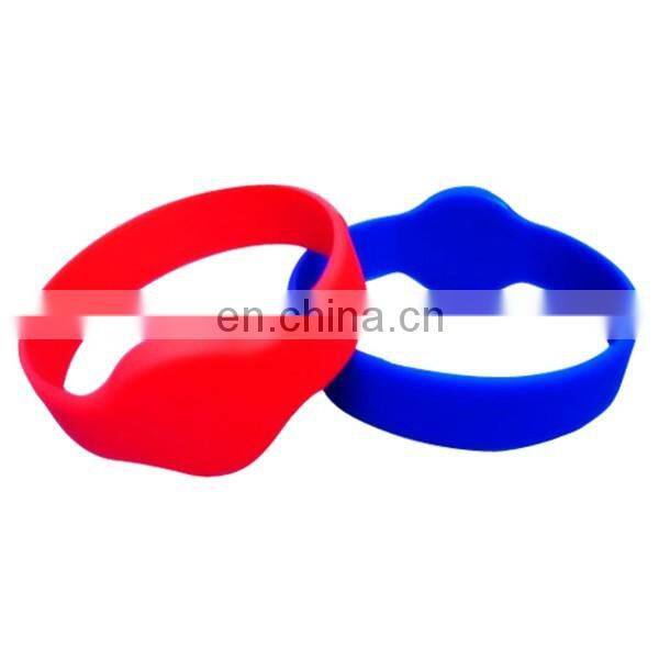 factory direct silicone rfid wristband with logo printing
