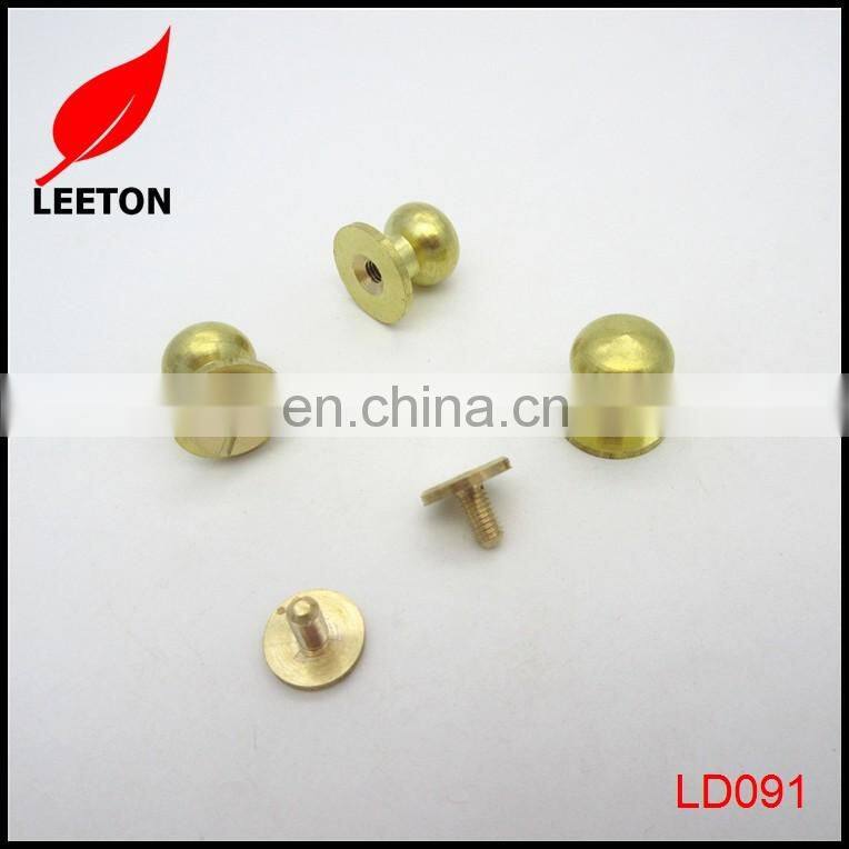 10mm round brass button stud for leather belt