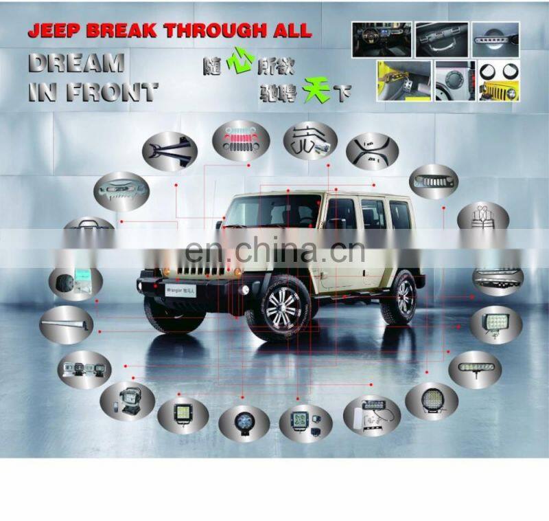 For Jeep TJ Replacement Tail Lights RED LENS w/ Bright Red LED's LED License Plate Lights J204