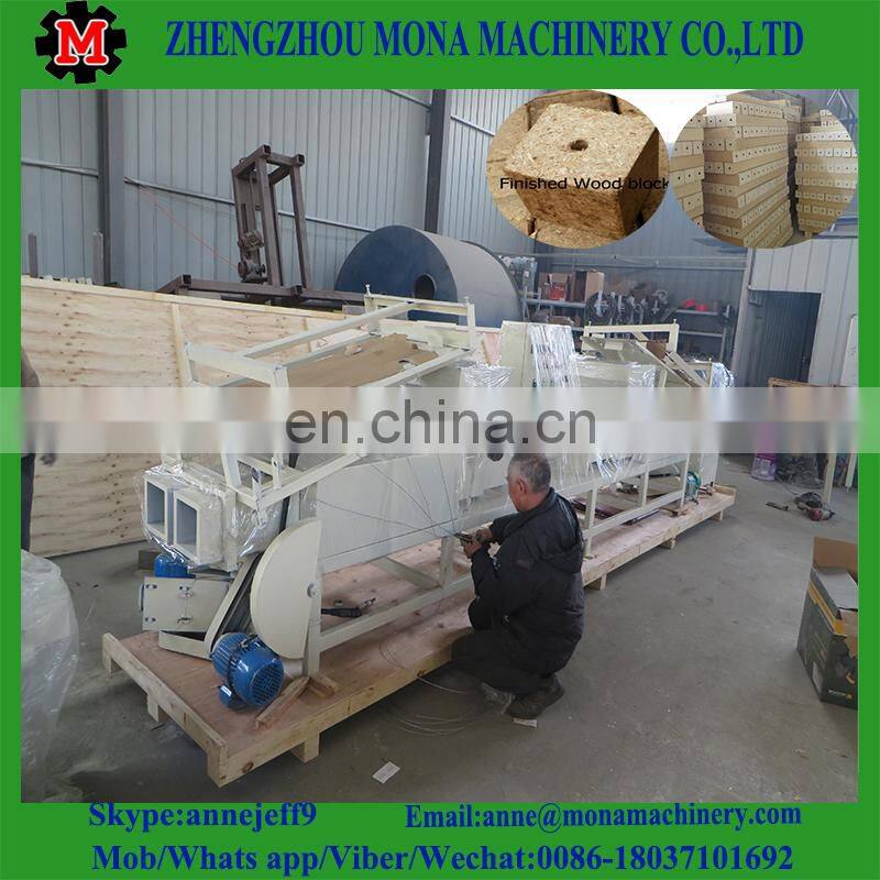 Sawdust recycling wood pallet foot making machine/wood pallet block hot press making machine for sale