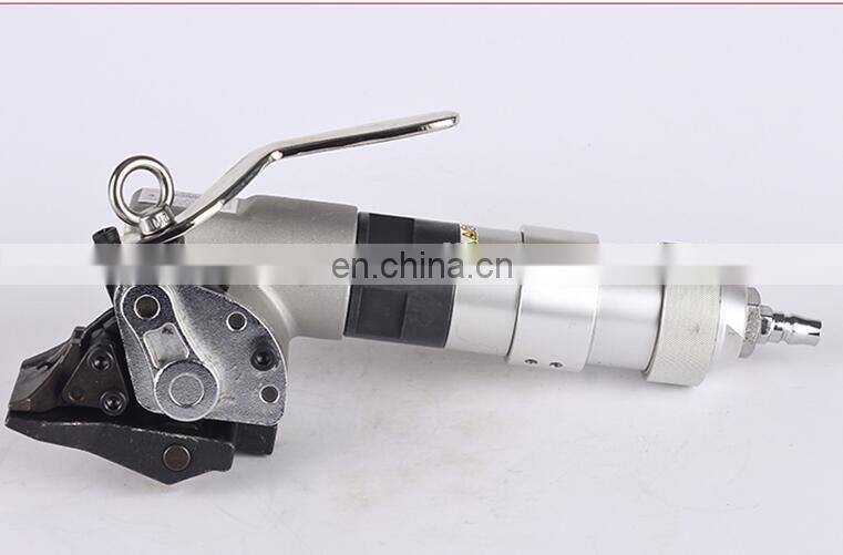 Automatic tensioning of portable iron belt strapping