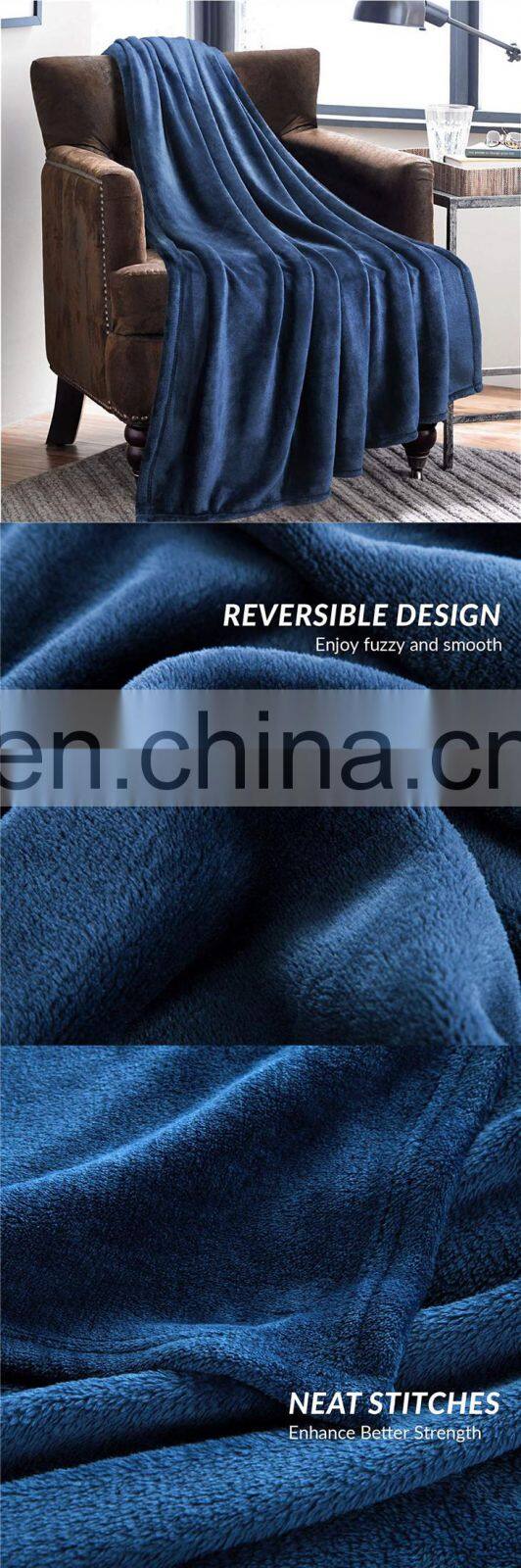 Home Bed Hot Sell Soft Flannel Fleece Blanket Lightweight Super Soft Cozy Luxury Bed Blanket Microfiber Pet Blanket