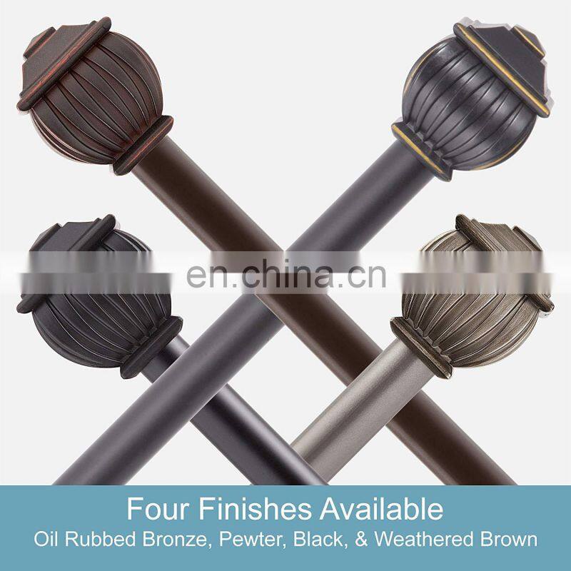 Single/Double Customized Size Grommet Curtain Rods window curtain rods for window curtains