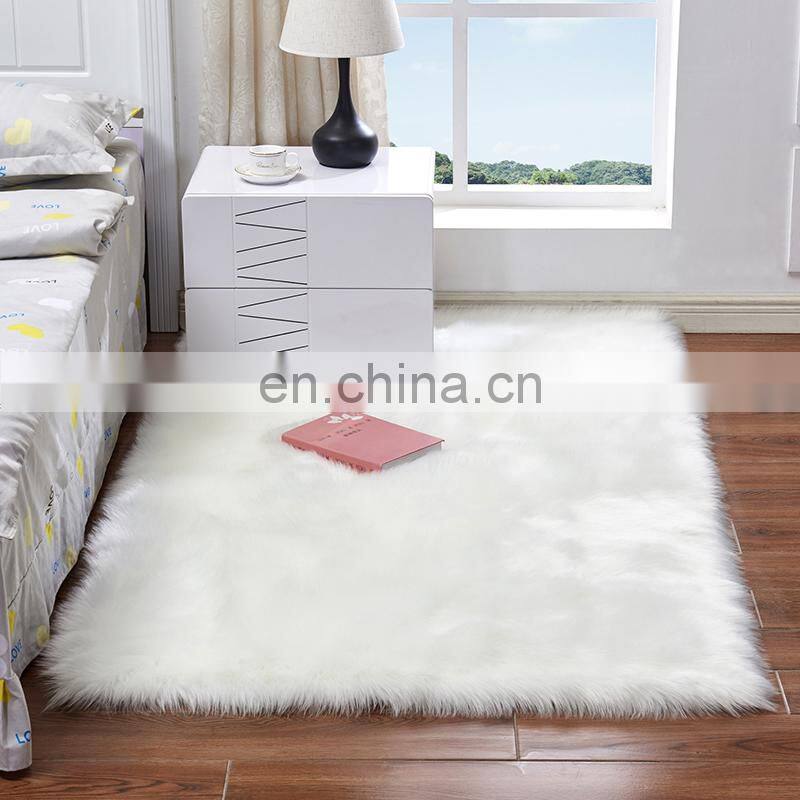 heart shape area carpet faux fur rug