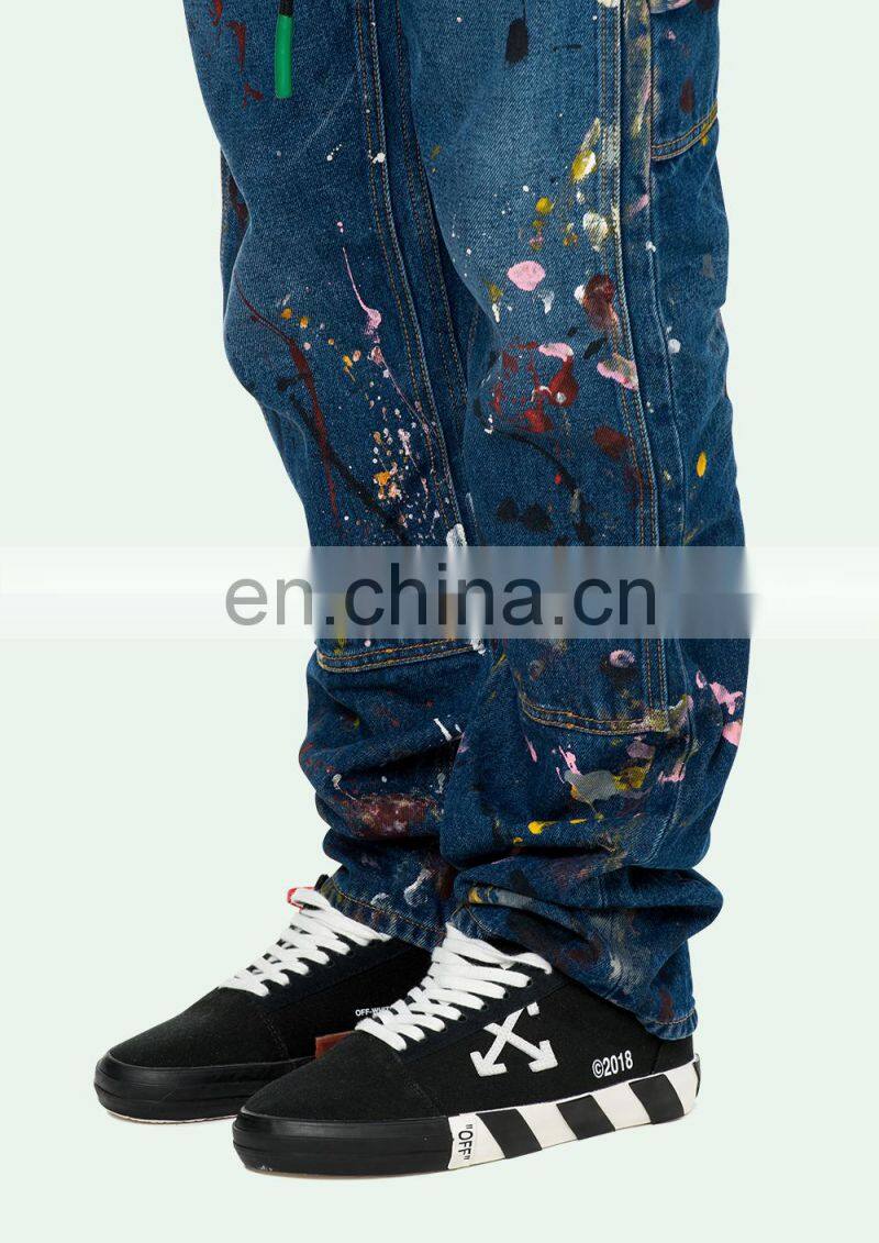 DiZNEW PAINTED POCKETS VINTAGE PAINT CARPENTER JEAN PANTS FOR BOYS