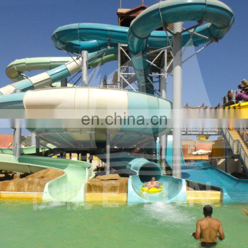 15 - 20 Meter Height Fiberglass Water Slides Two Space Bowl For Water Park