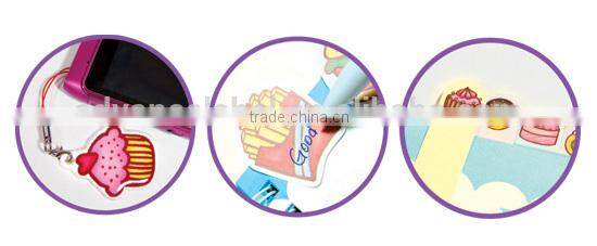 The Cocktail Lounge Mini memo Set 3D Puffy Mobile Phone Strap Die cut shape Sticky memo pad set