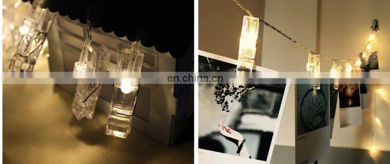 AMAZON 30 LEDs Photo Clip String Lights Battery Box LED Photo Clip Lamp String New ins Room Decorative Photo led clip lamp