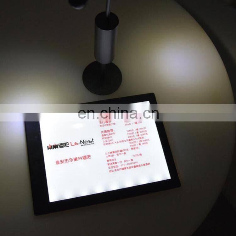 caja luz led a3 menu
