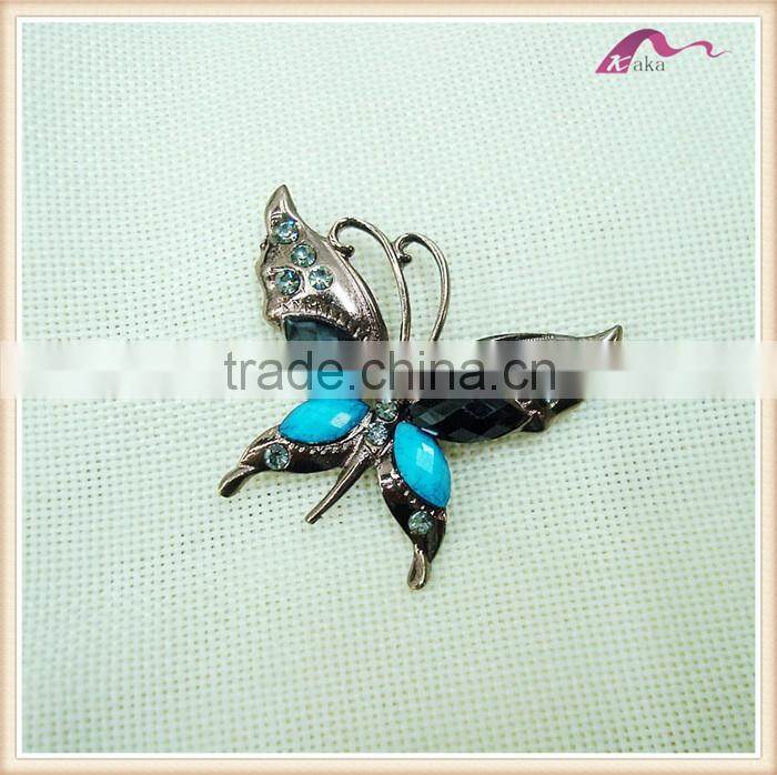 Fashion Korean Jewelry Vintage Butterfly Brooches Crystal Brooches