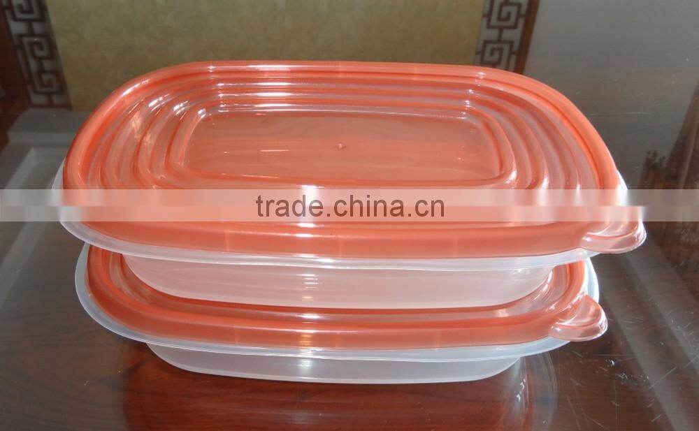 Good selling 2 pcs set plastic food storage container 1000ml
